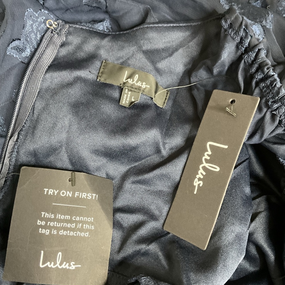 Lulu's Navy Blue Puff Sleeve Maxi Dress - Picture 11 of 15